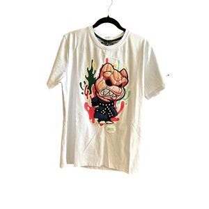 New with tags BKYS CRAZY Embroidered patch shirt, MSRP $65